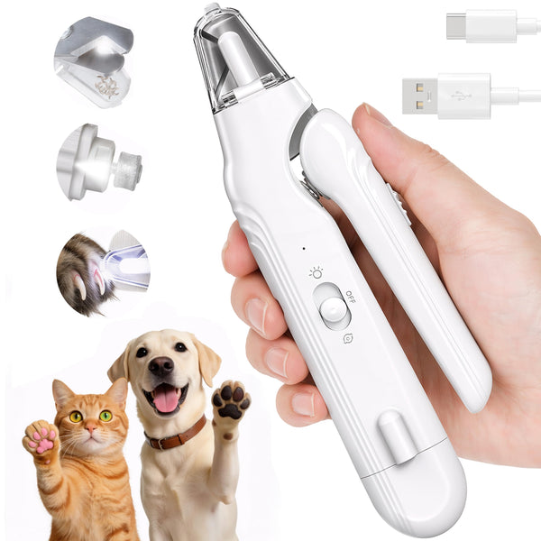 2-in-1 Pet Nail Clipper & Grinder With Light